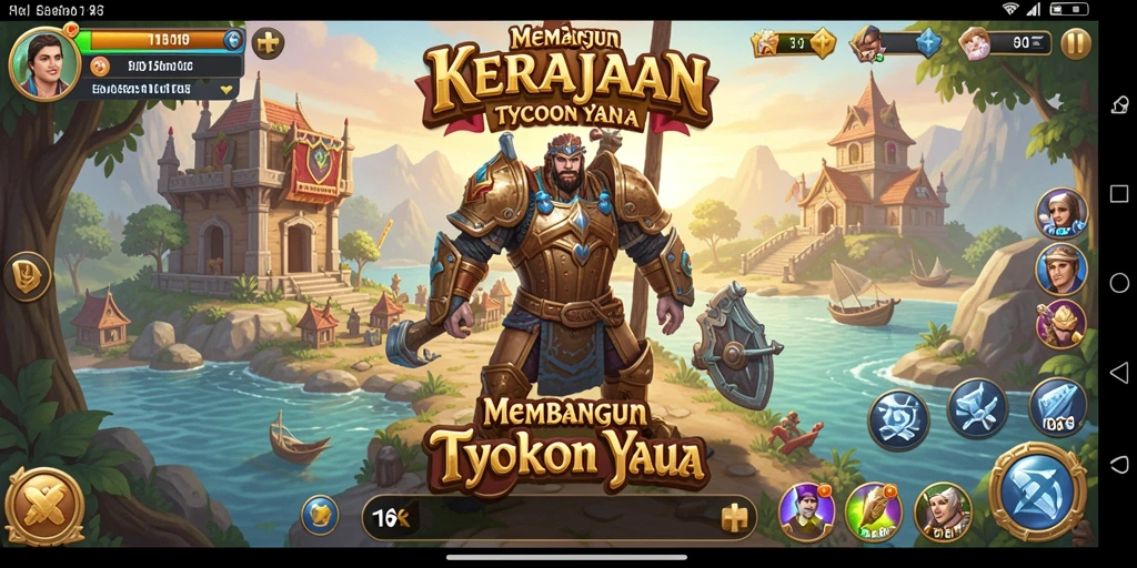 Tangkapan layar dari gameplay 116X yang menunjukkan pembangunan bisnis Tycoon.