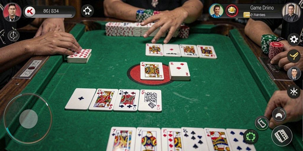Screenshot gameplay yang menunjukkan aksi seru dalam permainan Domino.