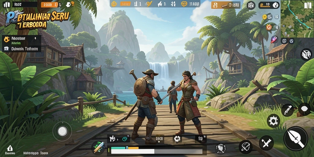 Screenshot menunjukkan gameplay 9SL di dunia terbuka yang menakjubkan.