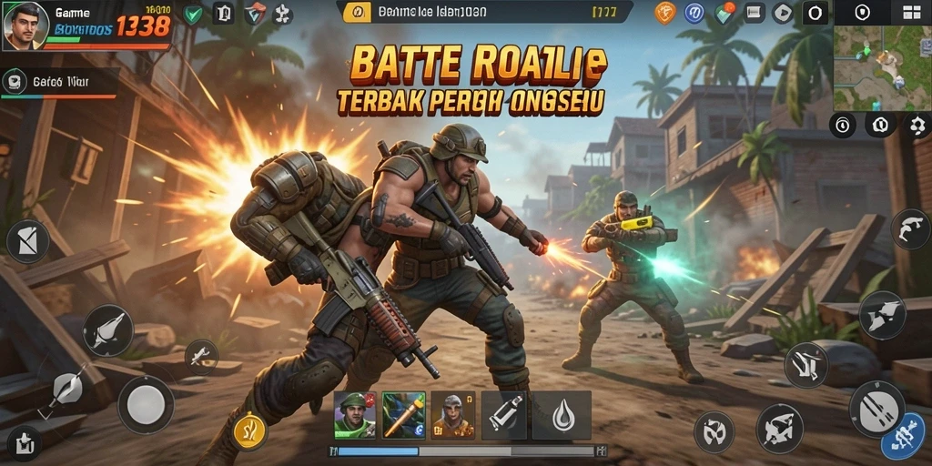Gameplay seru dari BOS138 dalam pertarungan Battle Royale.