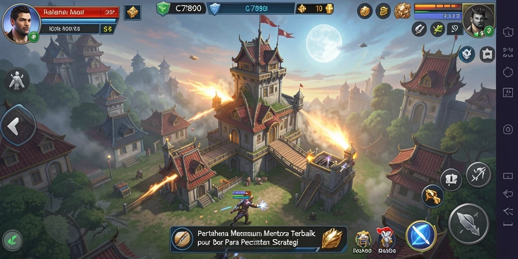 Tangkapan layar gameplay C7890 menampilkan aksi seru dan strategi Tower Defense.