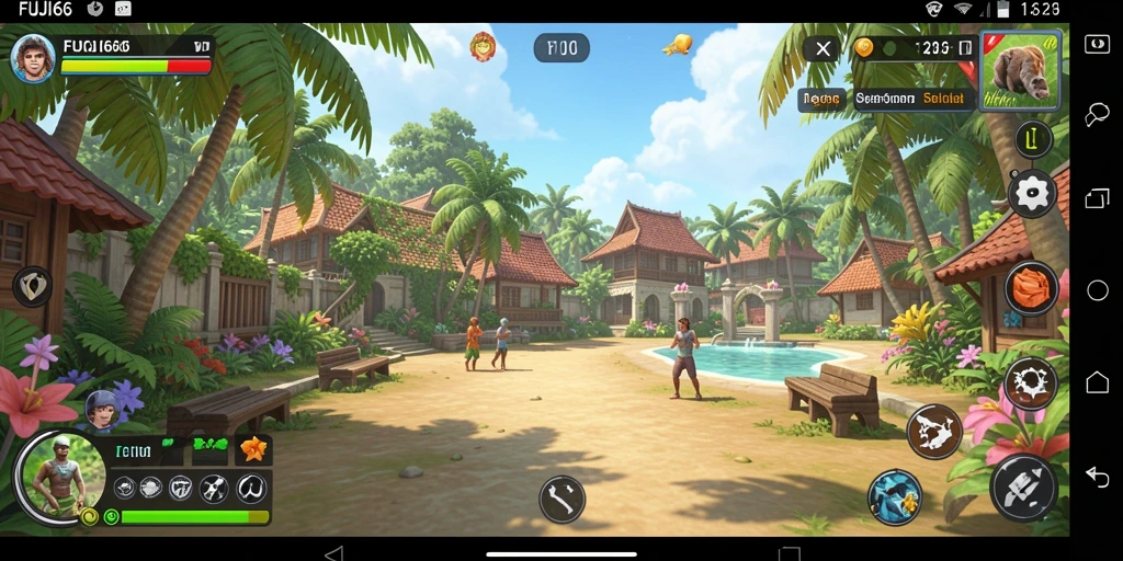 Screenshot FUJI66 menunjukkan pemain menikmati gameplay yang santai dan penuh warna.