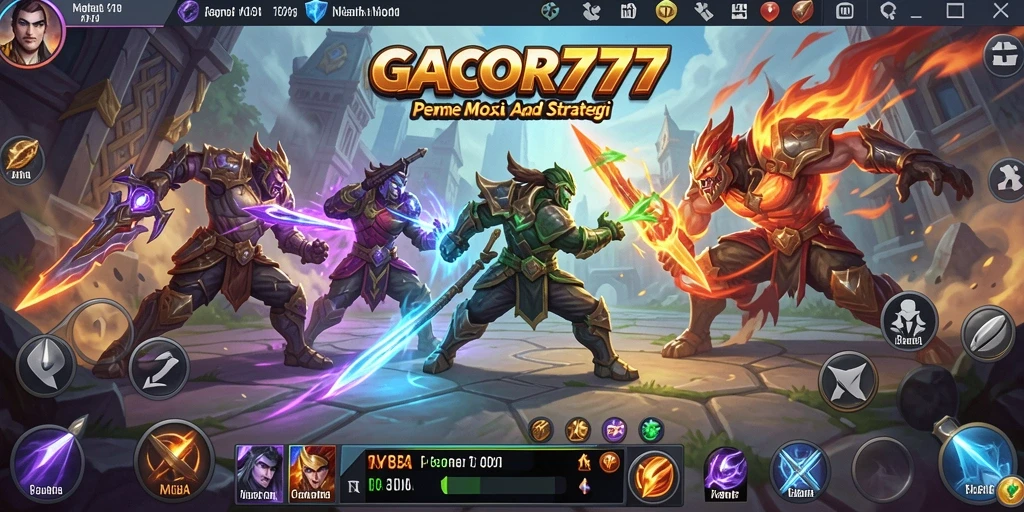 Gameplay GACOR777 yang seru dan penuh aksi di arena MOBA.