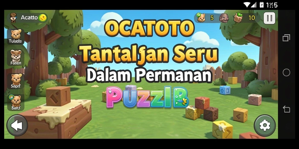 Tampilan gameplay OCATOTO yang menantang dan menarik.