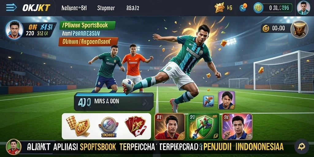 Tampilan gameplay Sportsbook yang menarik di OKJKT.