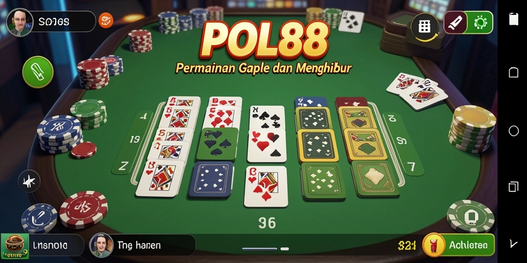 Tampilan screenshot gameplay POL88 dengan suasana seru gaple.