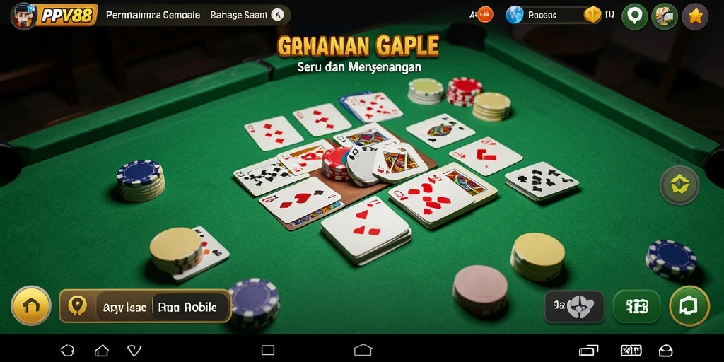 Screenshot utama PPV88 yang menunjukkan keseruan bermain Gaple.