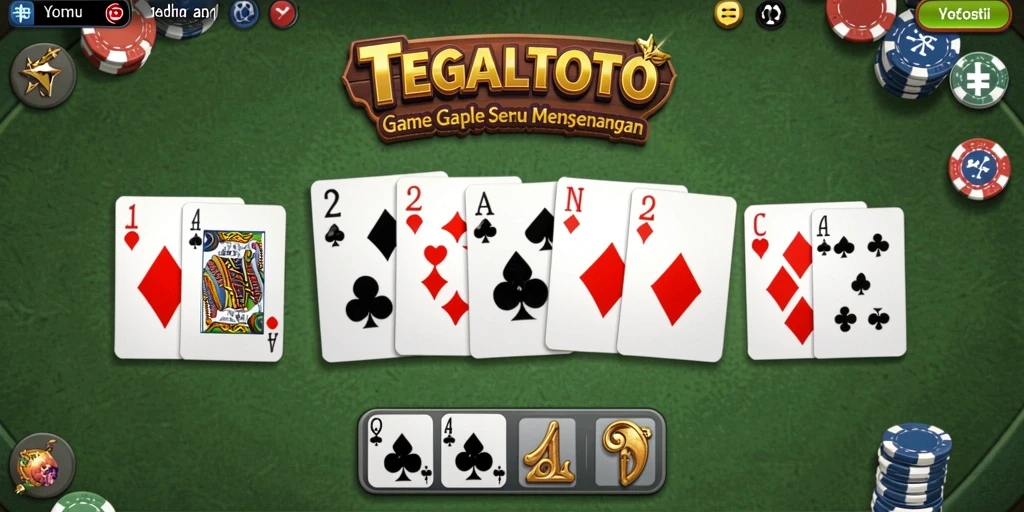 Tampilan menarik gameplay Gaple di TEGALTOTO.